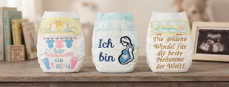 Windel Schwangerschaft verkünden