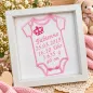 Preview: Bilderrahmen zur Geburt mit Baby Body Krone Name und Geburtsdaten