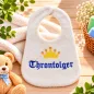Preview: Baby Lätzchen Thronfolger aus Baumwolle und Frottee
