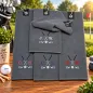 Preview: Golfhandtuch Microfaser Grau Personalisiert mit Golfmotiv