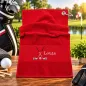 Preview: Golfhandtuch Rot mit Name