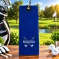 Preview: Handtuch Royalblau Microfaser mit Name