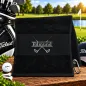 Preview: Golfhandtuch Schwarz Personalisiert mit Golfmotiv und Name
