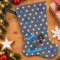 Preview: Nikolausstiefel Hase Größe S bestickt Weihnachtsdeko