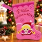Preview: Nikolausstiefel Mädchen Frohe Weihnachten Größe S bestickt