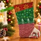 Preview: Nikolausstiefel Patchwork Größe S bestickt Weihnachtsdeko