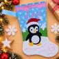 Preview: Nikolausstiefel Pinguin Größe S mit Name Lea