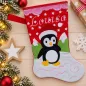 Preview: Nikolausstiefel Pinguin Größe S mit Name Louisa