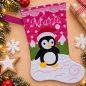 Preview: Nikolausstiefel Pinguin Größe S mit Name Marie