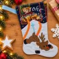 Preview: Nikolausstiefel Elch Frohe Weihnachten Größe S