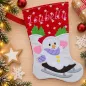 Preview: Nikolausstiefel Schneemann Größe S mit Name Isabella