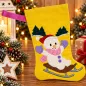 Preview: Nikolausstiefel Schneemann Größe S bestickt Weihnachtsdeko