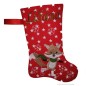 Preview: Nikolausstiefel mit Name Stofffarbe rot