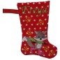 Preview: Nikolausstiefel mit Name Stofffarbe rot