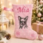 Preview: Nikolausstiefel Chihuahua mit Name Mia
