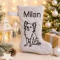 Preview: Nikolausstiefel Chihuahua mit Name Milan