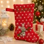 Preview: Nikolausstiefel mit Name Stofffarbe rot