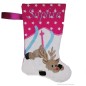 Preview: Nikolausstiefel mit Name Stofffarbe pink
