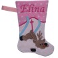 Preview: Nikolausstiefel mit Name Stofffarbe rosa