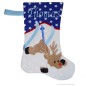 Preview: Nikolausstiefel mit Name Stofffarbe dunkelblau