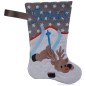 Preview: Nikolausstiefel mit Name Stofffarbe grau