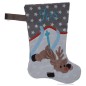 Preview: Nikolausstiefel mit Name Stofffarbe grau
