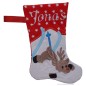 Preview: Nikolausstiefel mit Name Stofffarbe rot