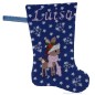 Preview: Nikolausstiefel mit Name Stofffarbe dunkelblau