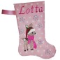 Preview: Nikolausstiefel mit Name Stofffarbe altrosa