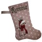 Preview: Nikolausstiefel mit Name Stofffarbe hellbraun