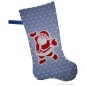 Preview: Nikolausstiefel Weihnachtsmann  hellblau