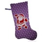 Preview: Nikolausstiefel Weihnachtsmann lila