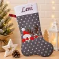 Preview: Nikolausstiefel Rentier und Weihnachtsmann XXL mit Name