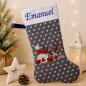 Preview: Nikolausstiefel Rentier und Weihnachtsmann XXL mit Name