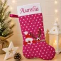 Preview: Nikolausstiefel pink mit Namen