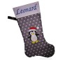 Preview: Bestickte Nikolausstiefel XXL Pinguin mit Name