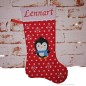 Preview: Pinguin Nikolausstiefel mit Namen