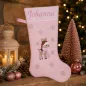 Preview: Nikolausstiefel für Kindergarten Stofffarbe rosa