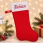 Preview: Nikolausstiefel Unifarbe rot