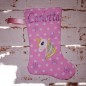 Preview: Nikolausstiefel mit Name Stofffarbe rosa