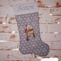 Preview: Nikolausstiefel mit Namen grau