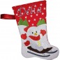 Preview: Nikolausstiefel mit Name Stofffarbe rot
