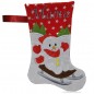 Preview: Nikolausstiefel mit Name Stofffarbe rot