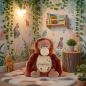Preview: Stofftier Orang-Utan mit Name und Geburtsdaten auf dem Bauch bestickt