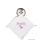 Preview: Schnuffeltuch Pinguin mit Schreibschrift