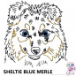 Preview: Impfausweishülle mit Sheltie Blue Merle