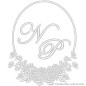 Preview: Stoffservietten Monogrammmuster N P