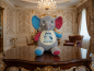 Preview: Stofftier Elefant Motiv 1 mit Name und Geburtsdaten auf dem Bauch bestickt