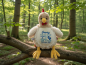 Preview: Stofftier Huhn mit Name und Geburtsdaten auf dem Bauch bestickt
