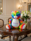 Preview: Stofftier Regenbogenbär mit Name, Geburtsdaten und Sternen bestickt